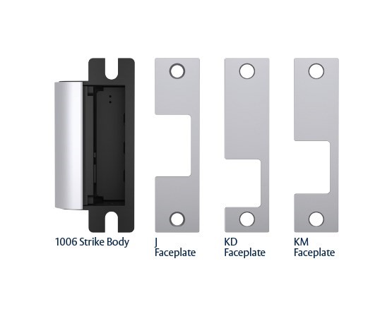 1006CLB 12/24VDC US32D w/ J,K & KD FACEPLATES - Strikes